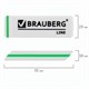 Ластик BRAUBERG "Partner", 57х18х8мм, трёхслойная, цвет белый, в карт. дисплее 221036