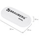 Ластик BRAUBERG "Oval", 55х23х10 мм, белый, овальный, 222471 222471