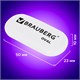Ластик BRAUBERG "Oval", 55х23х10 мм, белый, овальный, 222471 222471