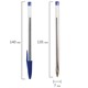 Ручка шариковая STAFF Basic Budget BP-02, письмо 500 м, СИНЯЯ, длина корпуса 13,5 см, линия письма 0,5 мм, 143758 143758