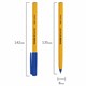 Ручка шариковая SCHNEIDER Tops 505 F, СИНЯЯ, корпус желтый, узел 0,8 мм, линия письма 0,4 мм, 150503 141216
