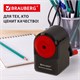 Точилка механическая BRAUBERG ULTRA, для чернографитных и цветных карандашей, крепление к столу, корпус черный с красным, 228626 228626