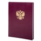 Книга учета 96 л., клетка, твердая, бумвинил, офсет, герб, А4 (200х290 мм), BRAUBERG, бордовая, 130276 130276