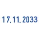 Датер-мини месяц цифрами, для банка, оттиск 20х3,8 мм, синий, TRODAT 4810 BANK, корпус черный 230717