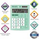 Калькулятор настольный BRAUBERG ULTRA PASTEL-08-LG, КОМПАКТНЫЙ (154x115 мм), 8 разрядов, двойное питание, МЯТНЫЙ, 250515 250515