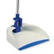 Совок д/мусора ЛАЙМА "Дом и офис" со щеткой-сметкой, мех.сбрасыв., ручка 67см, резин. кромка 601473