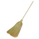 Веник-метла сорго ЛЮБАША, натуральный, 5-ти прошивной, деревянный черенок 100 см, 400х350 мм, 605368 605368