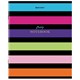 Тетрадь А5, 96 л., BRAUBERG, скоба, клетка, глянцевая ламинация, Color Stripes, 404430 404430