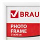 Фоторамка BRAUBERG HIT2 21*30см, пластик, белая (для диплом, сертификатов, грамот, 390948