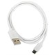 Кабель белый USB 2.0-micro USB, 1 м, SONNEN, медь, для передачи данных и зарядки, 513557 513557