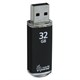 Флеш-диск 32 GB, SMARTBUY V-Cut, USB 2.0, металлический корпус, черный, SB32GBVC-K 512186