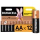Батарейки КОМПЛЕКТ 12 шт., DURACELL Basic ОРИГИНАЛ, AA (LR6, 15А), алкалиновые, пальчиковые 450432