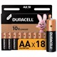 Батарейки КОМПЛЕКТ 18 шт., DURACELL Basic ОРИГИНАЛ, AA (LR6, 15А), алкалиновые, пальчиковые 451464