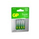 Батарейки КОМПЛЕКТ 4 шт., GP Super, AAA (LR03, 24А), алкалиновые, мизинчиковые, блистер, 24A-2CR4 450436