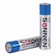 Батарейки SONNEN Super Alkaline, AAA (LR03, 24А), алкалиновые, 10 шт., в коробке, 454232 454232