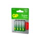 Батарейки КОМПЛЕКТ 4 шт., GP Super, AA (LR6,15А), алкалиновые, пальчиковые, ПРОМО 3+1, 15A3/1-2CR4 455920