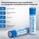 Батарейки алкалиновые "мизинчиковые" КОМПЛЕКТ 20 шт., CROMEX Alkaline, ААА (LR03, 24А), в коробке, 4 455595