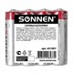 Батарейки КОМПЛЕКТ 4 шт., SONNEN, АА (R6, 15А), солевые, пальчиковые, в пленке, 451097 451097