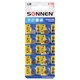 Батарейка алкалиновая таблетка 1 шт., SONNEN Alkaline, 192A (G3, LR41), блистер, отрывной блок, 455603 455603