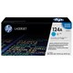 Картридж лазерный HP (Q6001A) ColorLaserJet CM1015/2600 и др, №124A, голубой, оригинальный, ресурс 2000 страниц 360586