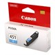 Картридж струйный CANON (CLI-451C) Pixma iP7240 и другие, голубой, оригинальный, 6524B001 361133