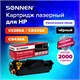 Картридж лазерный SONNEN (SH-CE285A/CB435A/CB436A) для HP LJ P1002/1504/1102/M1212, ВЫСШЕЕ КАЧЕСТВО, ресурс 2000 страниц, 362442 362442