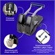Дырокол металлический МОЩНЫЙ BRAUBERG "EXTRA Heavy duty", до 160 листов, черно-синий, 272722 272722