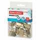 Зaжимы для бумаг BRAUBERG EXTRA, КОМПЛЕКТ 12 шт., 19 мм, на 60 л., золотистые, европодвес, 229586 229586