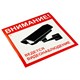 Знак вспомогательный "Внимание! Ведется видеонаблюдение", КОМПЛЕКТ 5 шт., 200х200 мм, пленка самоклеящаяся, V40-01 610921