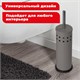 Ерш для унитаза LAIMA, с подставкой, металл, серый, матовый, 604961 604961