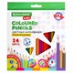 Карандаши цветные BRAUBERG KIDS NEW, 24 цвета, трехгранные, грифель 3 мм, 182002 182002