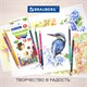 Карандаши цветные двусторонние BRAUBERG PREMIUM TWIN COLOUR, 24 штуки, 48 цветов, шестигранные, грифель 3,3 мм, натуральное дерево, 181875 181875