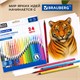 Карандаши цветные BRAUBERG, 24 цвета, шестигранные, грифель 3,3 мм, черное дерево, 181858 181858