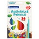 Карандаши цветные акварельные BRAUBERG PREMIUM AQUARELLE, 36 цветов, трехгранные, утолщенный грифель 4 мм, натуральное дерево, 181674 181674