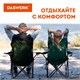 Кресло складное туристическое садовое с подстаканником в чехле, камуфляж, DASWERK, 680046 680046