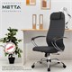 Кресло офисное МЕТТА "К-27" хром, ткань, сиденье и спинка мягкие, серое 532457