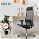 Кресло МЕТТА "ErgoLife" 10 B1-104D, хром, синхромеханизм, 2D-подлокотники, прочная сетка, черное 532993