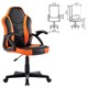 Кресло компьютерное BRABIX "Shark GM-203", экокожа, черное/оранжевое, 532513 532513