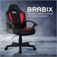 Кресло компьютерное BRABIX "Spark GM-201", экокожа, черное/красное, 532503 532503