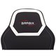 Кресло компьютерное BRABIX "Alpha GM-018", ткань/экокожа, черное/белое, 532640, GM-018_532640 532640
