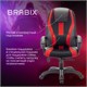 Кресло компьютерное BRABIX PREMIUM "Rapid GM-102", экокожа/ткань, черное/красное, 532107 532107