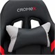 Кресло компьютерное CROMEX "Quantum GM-155 RGB", подсветка, две подушки, экокожа, черное/красное/серое, 532955 532955
