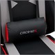 Кресло компьютерное CROMEX "Quantum GM-155 RGB", подсветка, две подушки, экокожа, черное/красное/серое, 532955 532955