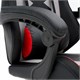 Кресло компьютерное CROMEX "Quantum GM-155 RGB", подсветка, две подушки, экокожа, черное/красное/серое, 532955 532955