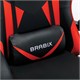 Кресло компьютерное BRABIX "Dexter GM-135", подножка, две подушки, экокожа, черное/красное, 532799 532799