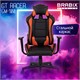 Кресло компьютерное BRABIX "GT Racer GM-100", две подушки, экокожа, черное/оранжевое, 531925 531925