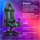 Кресло компьютерное BRABIX "GT Carbon GM-120", две подушки, экокожа, черное/зеленое, 531929 531929