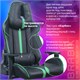 Кресло компьютерное BRABIX "GT Carbon GM-120", две подушки, экокожа, черное/зеленое, 531929 531929