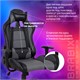 Кресло компьютерное BRABIX "GT Racer GM-100", две подушки, экокожа, черное/серое, 531926 531926
