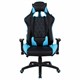 Кресло компьютерное BRABIX "GT Master GM-110", две подушки, экокожа, черное/голубое, 531928 531928